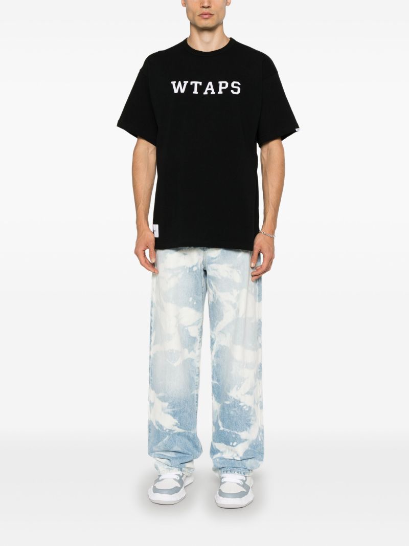 Black Logo Print Cotton T-shirt