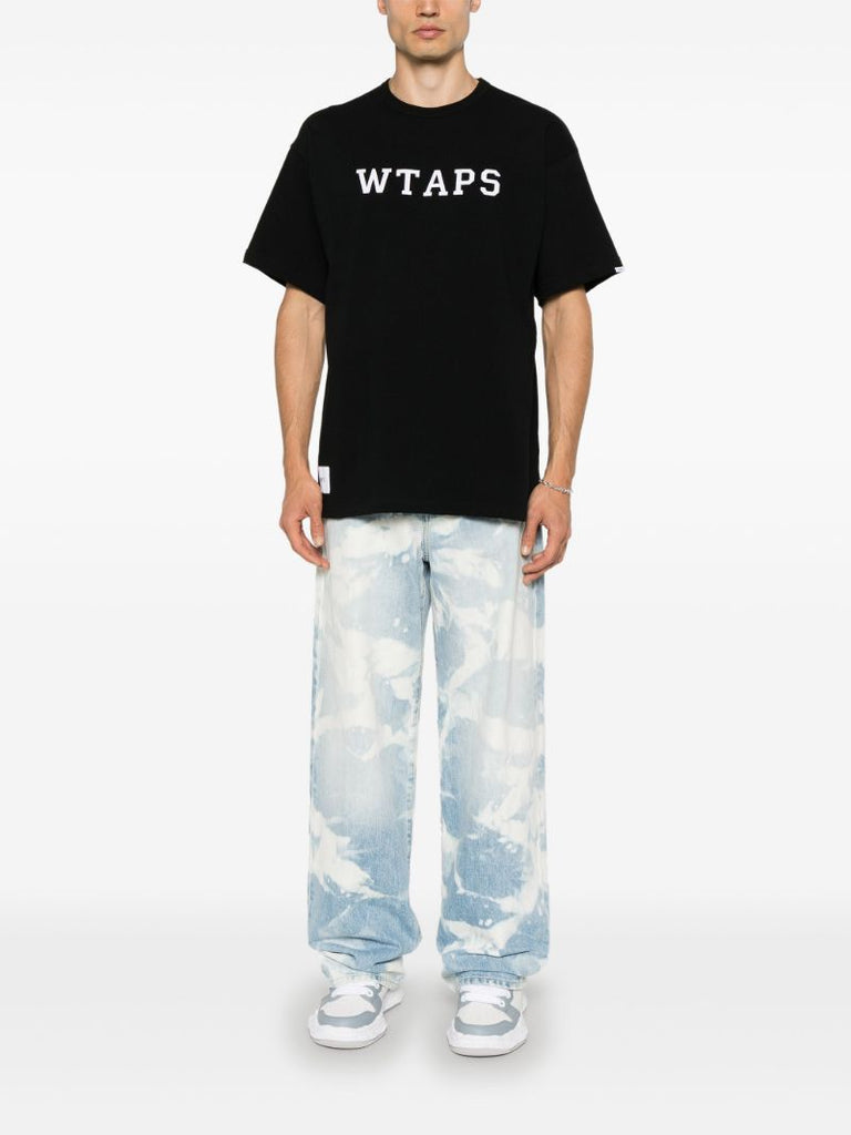 Black Logo Print Cotton T-shirt
