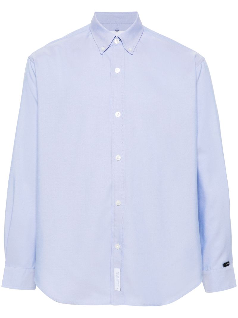 Blue Long-sleeved Button-down Shirt