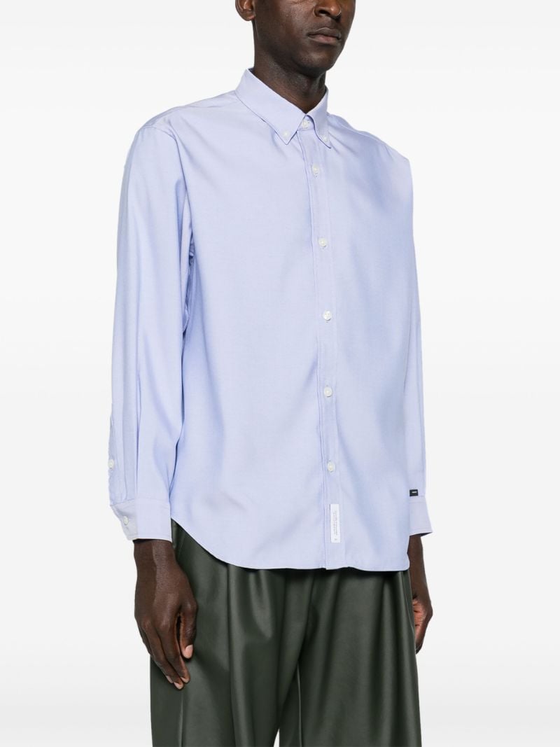 Blue Long-sleeved Button-down Shirt