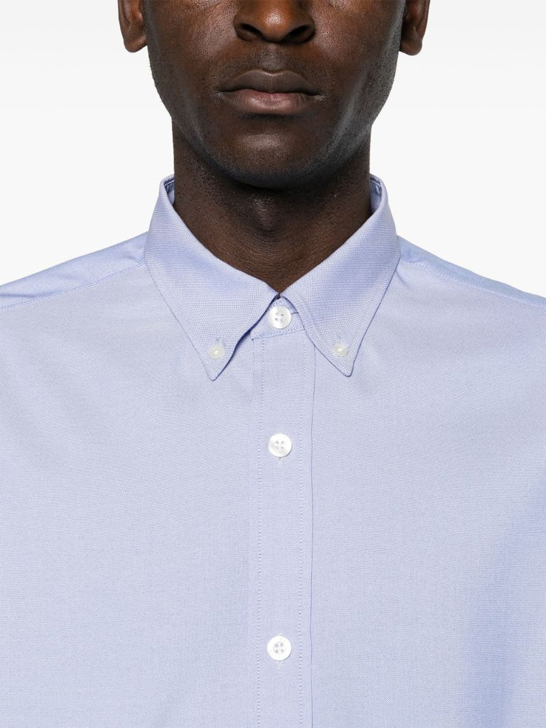 Blue Long-sleeved Button-down Shirt