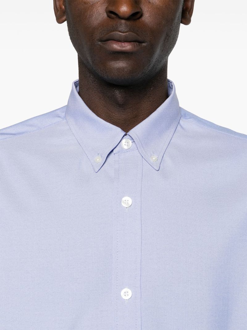 Blue Long-sleeved Button-down Shirt