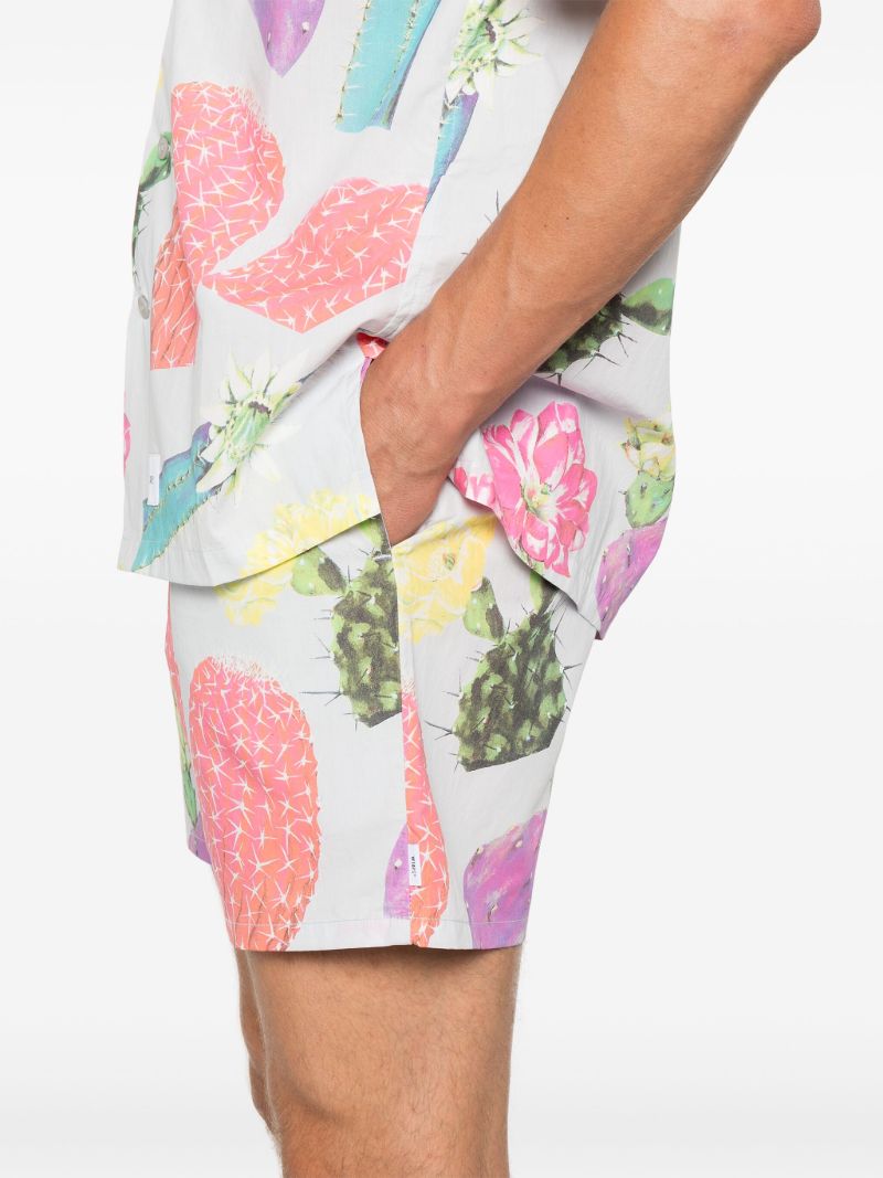Printed Cotton Bermuda Shorts
