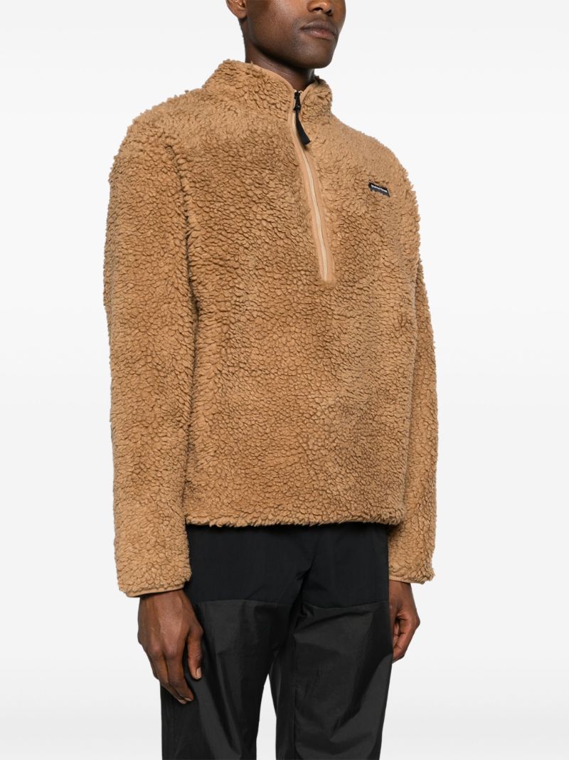 Brown Logo-appliquÃ_x0083_Â© Fleece Sweatshirt