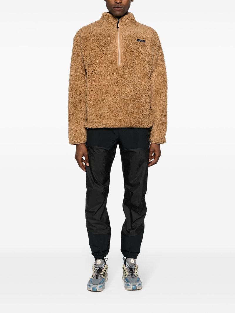 Brown Logo-appliquÃ_x0083_Â© Fleece Sweatshirt