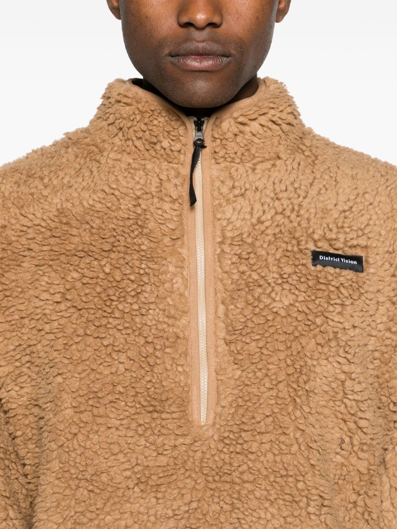 Brown Logo-appliquÃ_x0083_Â© Fleece Sweatshirt