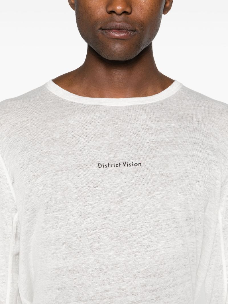 White Logo-print Hemp T-shirt
