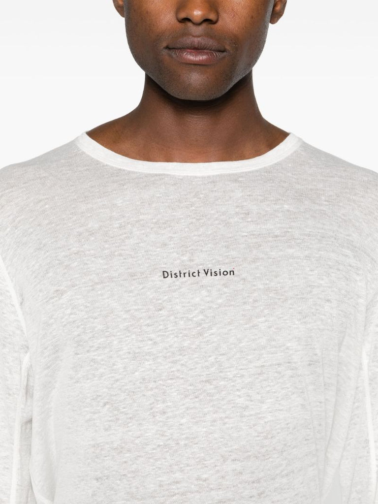 White Logo-print Hemp T-shirt