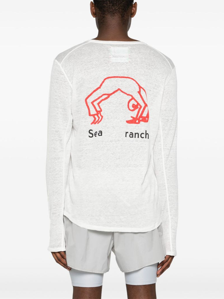 White Logo-print Hemp T-shirt