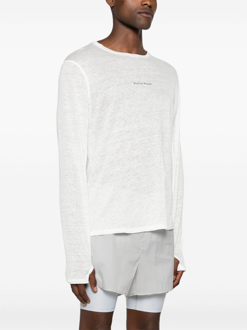 White Logo-print Hemp T-shirt