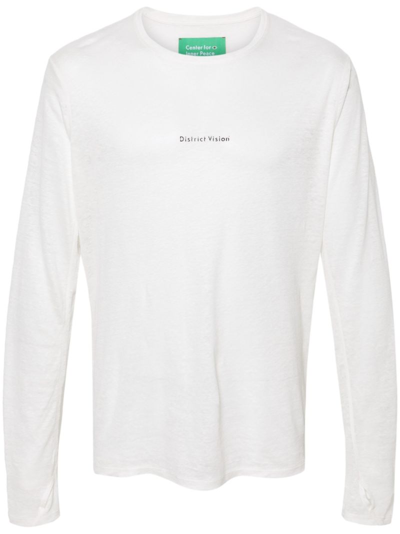 White Logo-print Hemp T-shirt