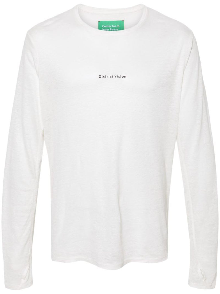 White Logo-print Hemp T-shirt