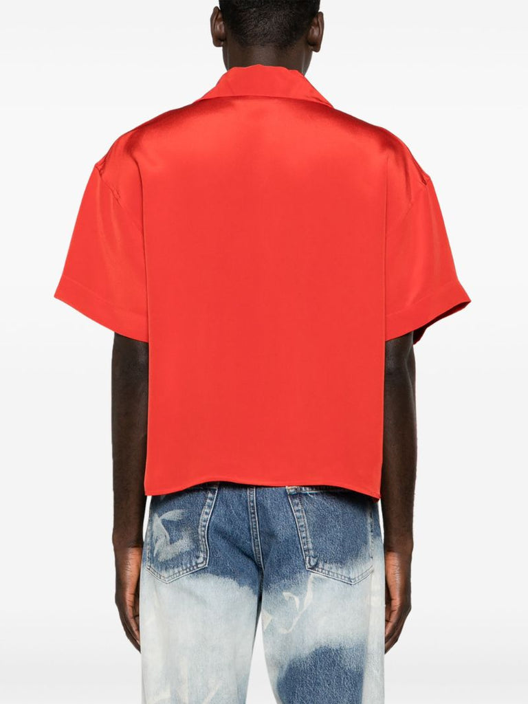 Red Inferno Silk Shirt