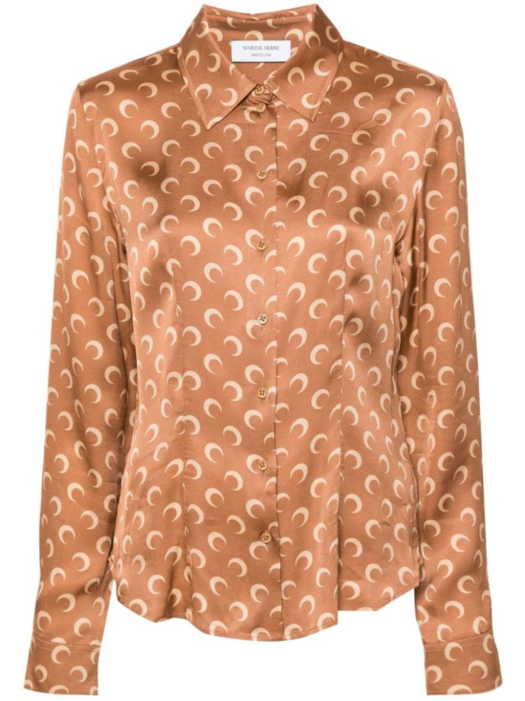 Brown Crescent Moon Shirt