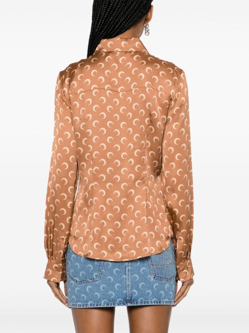 Brown Crescent Moon Shirt