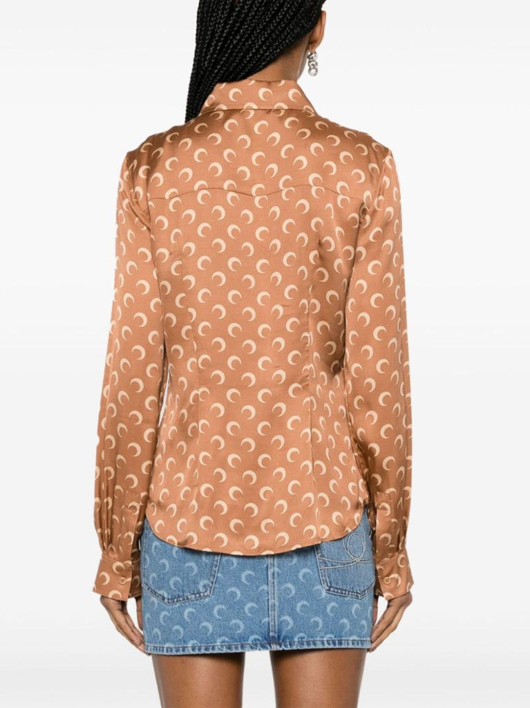 Brown Crescent Moon Shirt