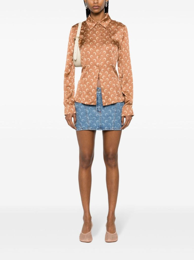 Brown Crescent Moon Shirt