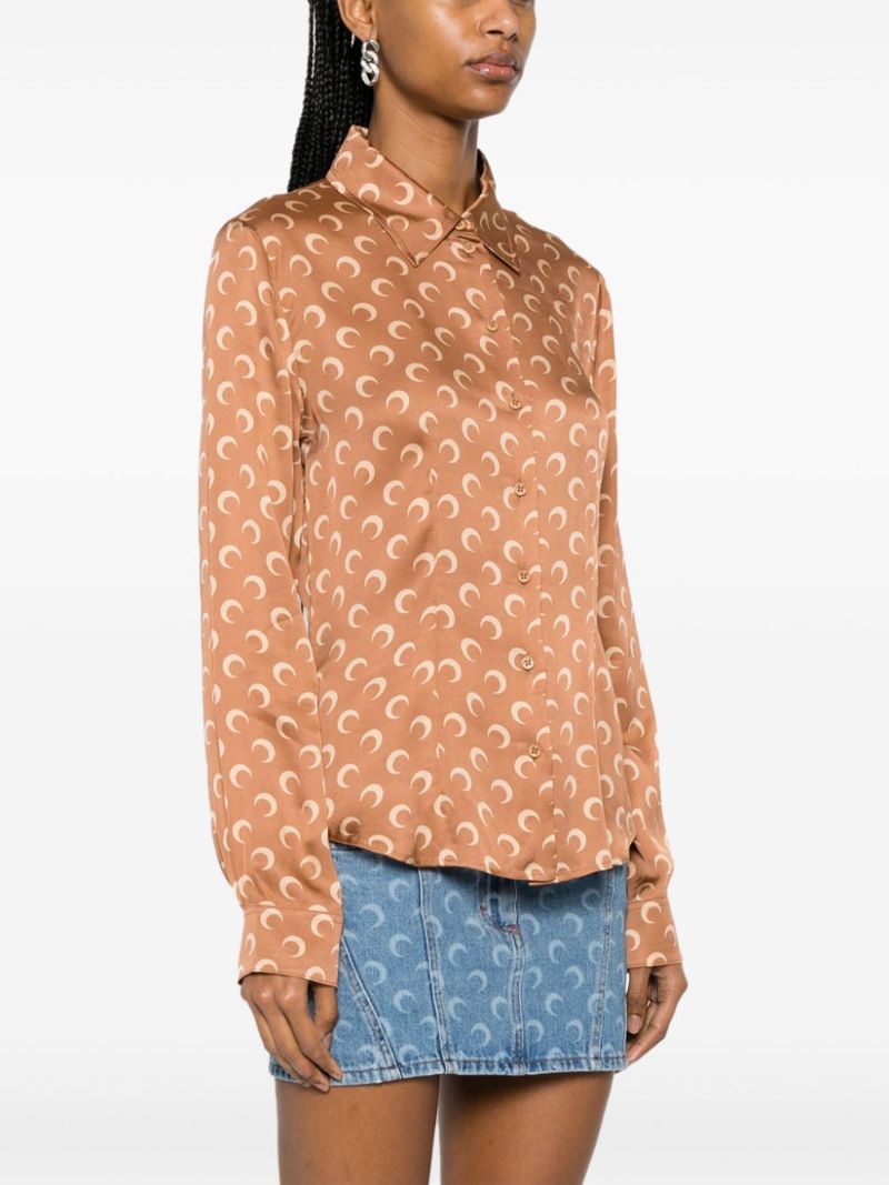 Brown Crescent Moon Shirt