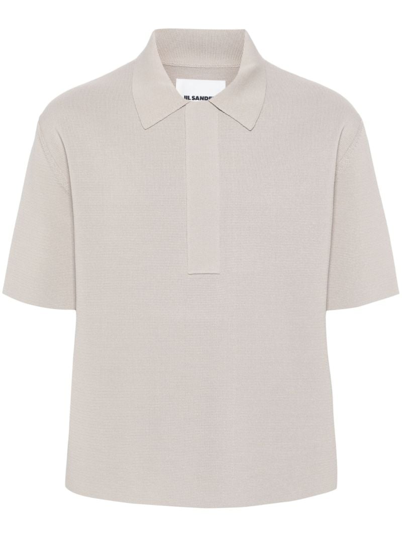 Neutral Knitted Polo Shirt