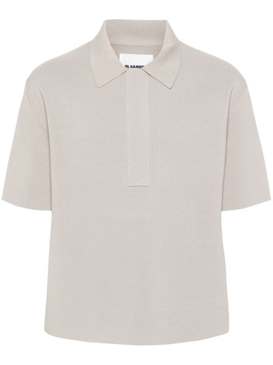 Neutral Knitted Polo Shirt