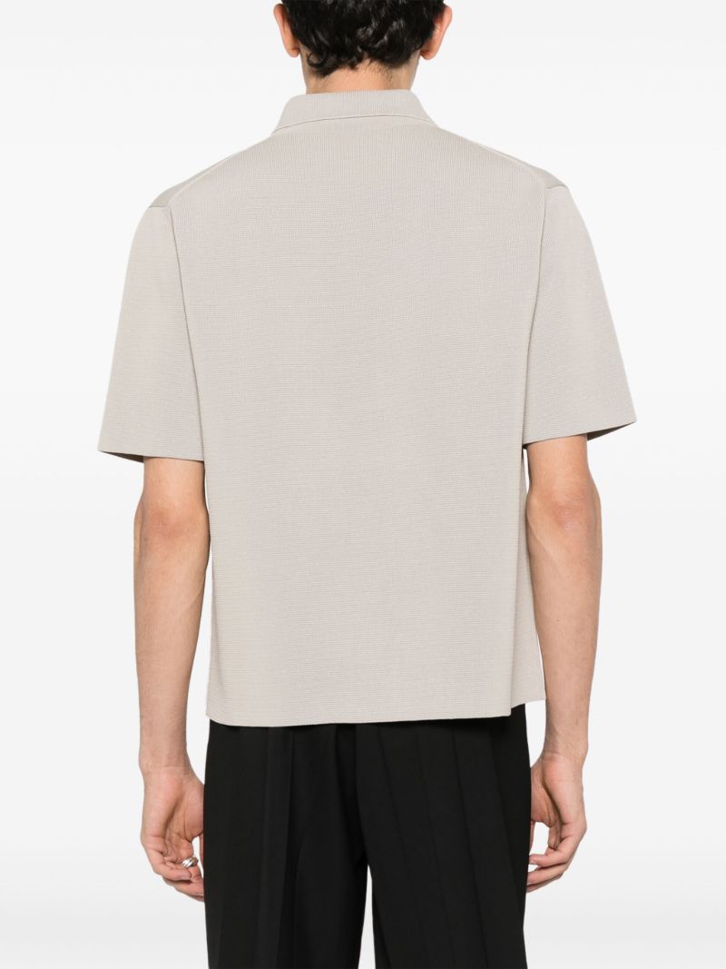 Neutral Knitted Polo Shirt