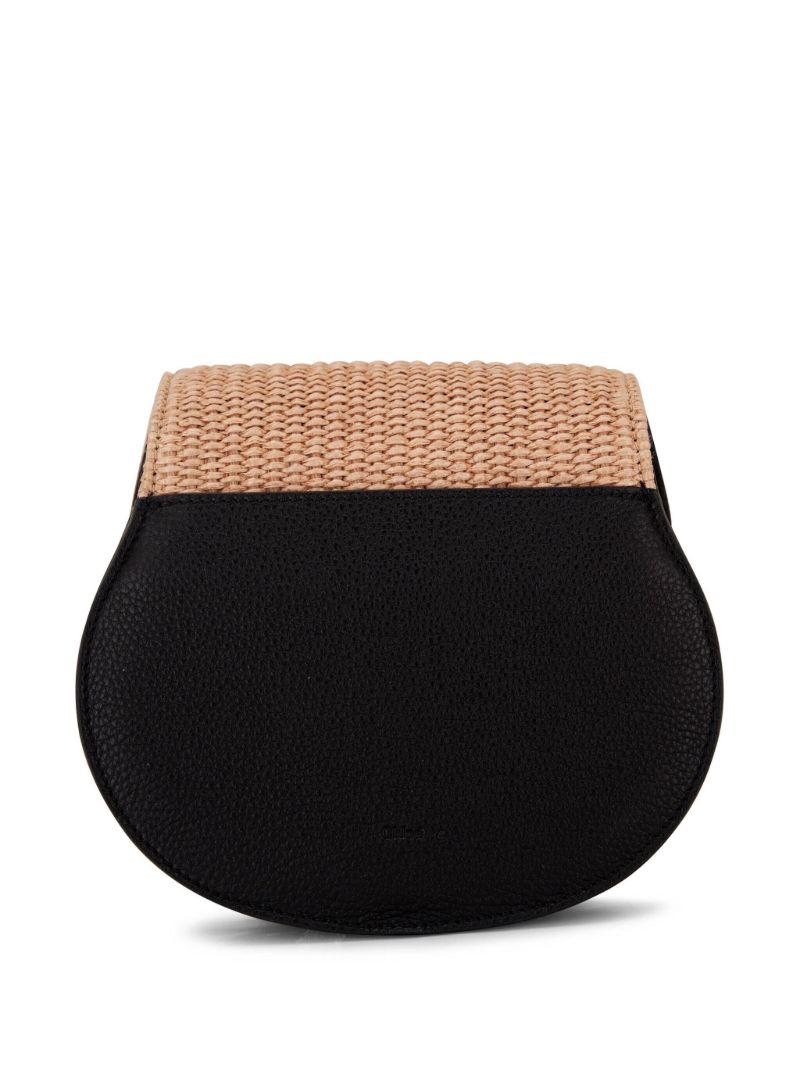 Black Marcie Piping-detail Leather Crossbody Bag