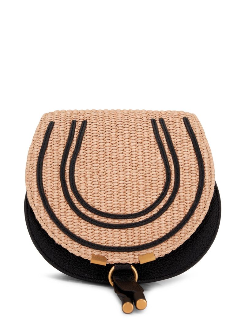 Black Marcie Piping-detail Leather Crossbody Bag