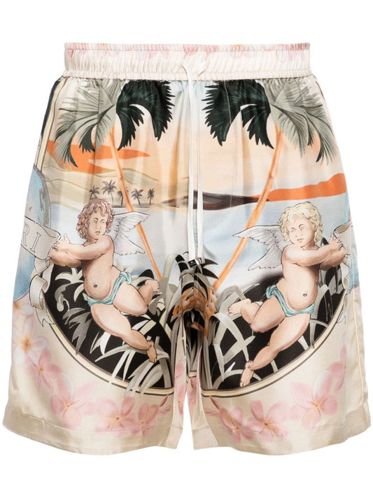 Neutral Cherub Silk Shorts