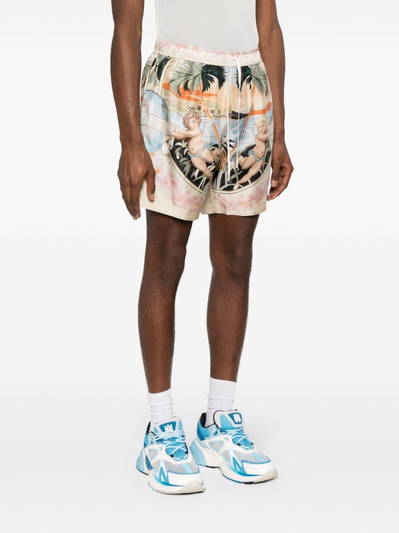 Neutral Cherub Silk Shorts