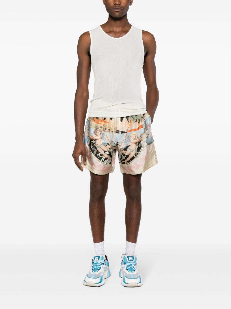 Neutral Cherub Silk Shorts