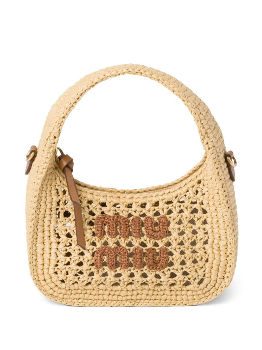 Neutral Wander Raffia Tote Bag