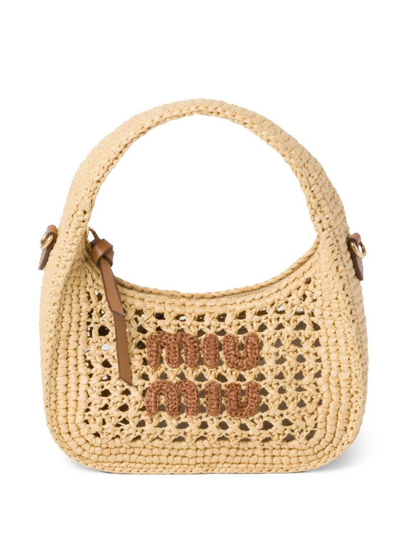 Neutral Wander Raffia Tote Bag
