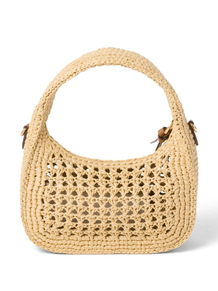Neutral Wander Raffia Tote Bag