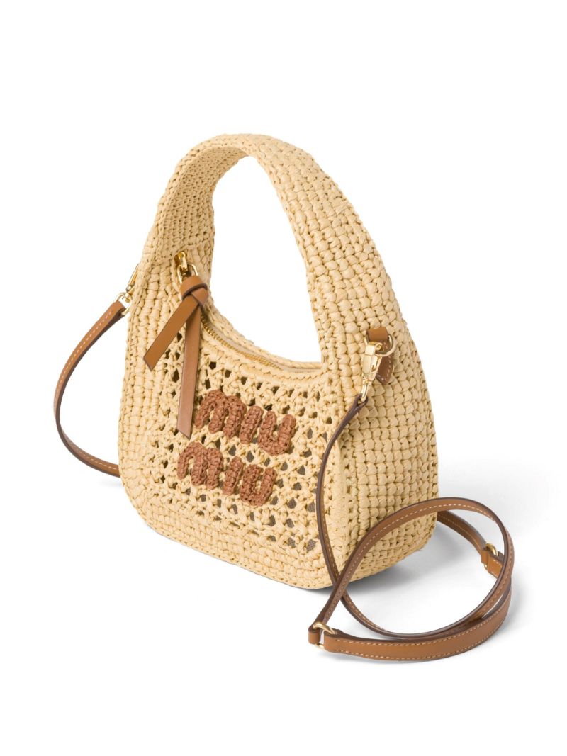 Neutral Wander Raffia Tote Bag