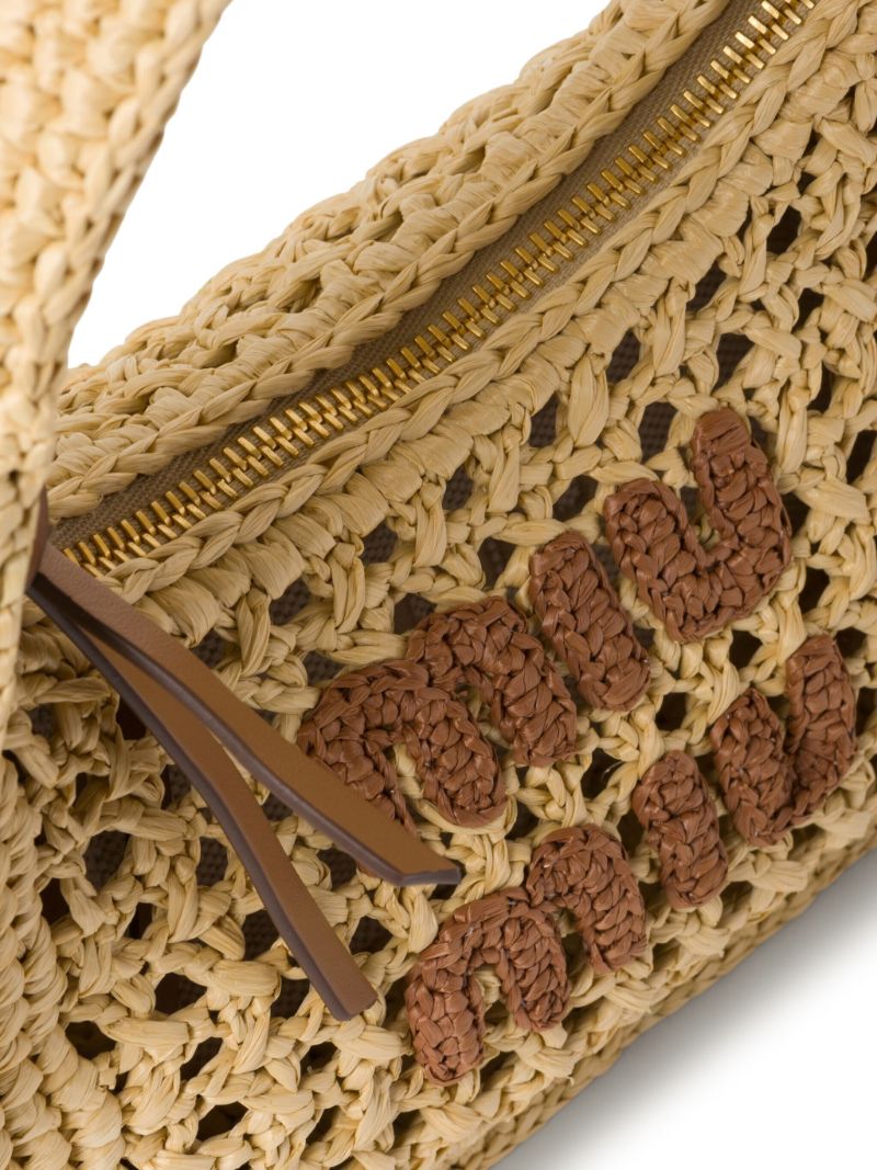 Neutral Wander Raffia Tote Bag