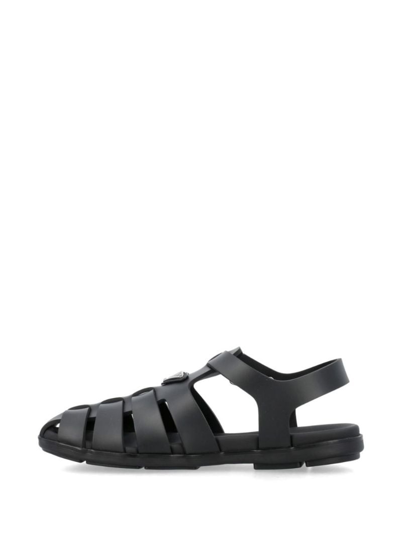 Black Triangle Logo Sandals