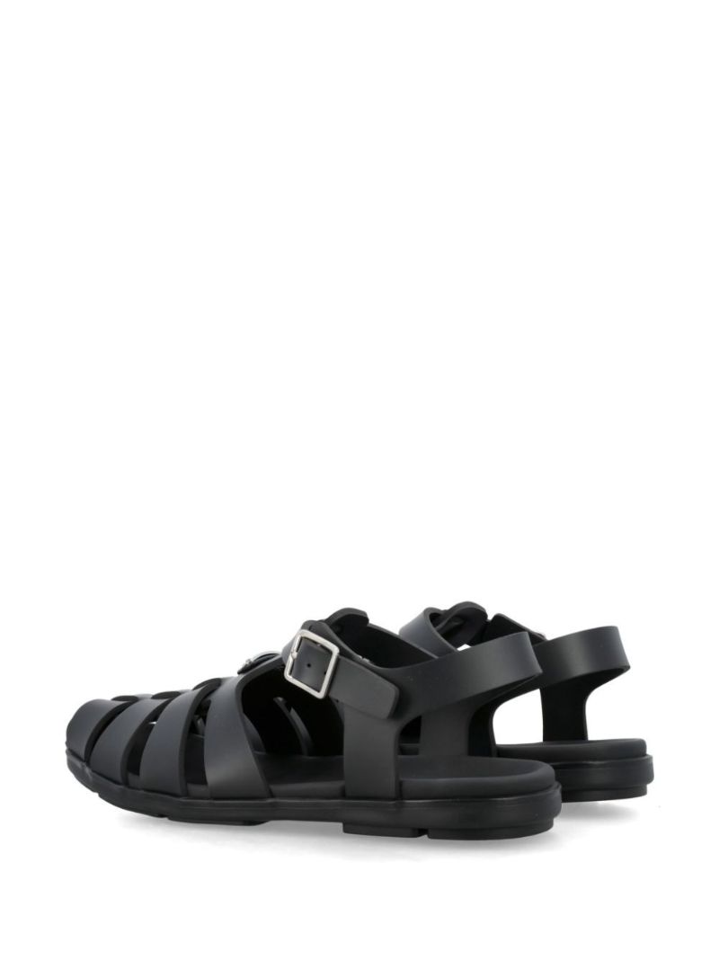 Black Triangle Logo Sandals