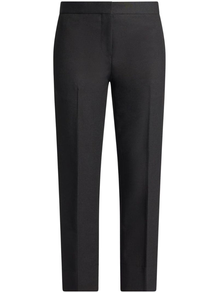 Black Mid-rise Tailored Trousers