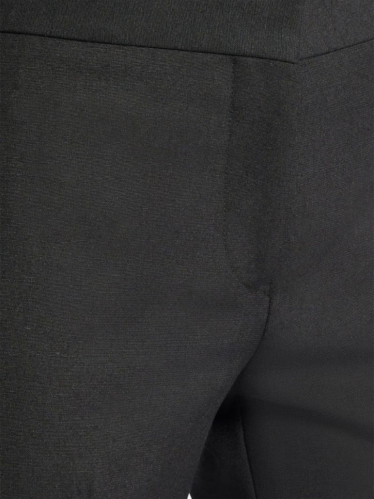 Black Mid-rise Tailored Trousers
