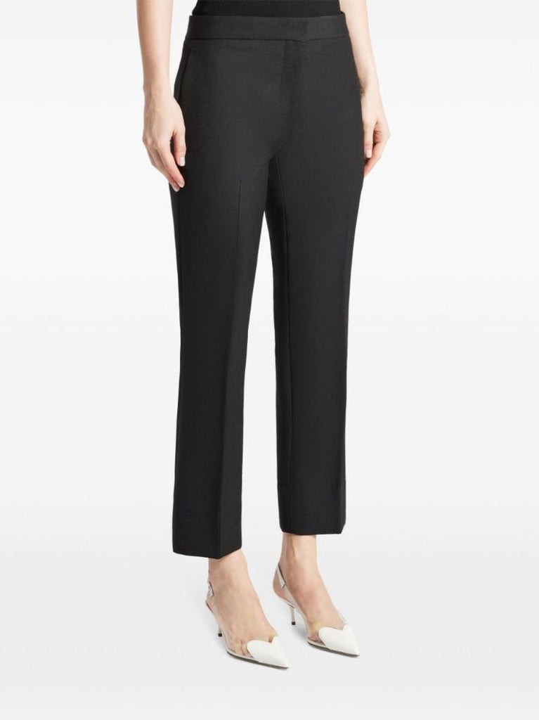 Black Mid-rise Tailored Trousers