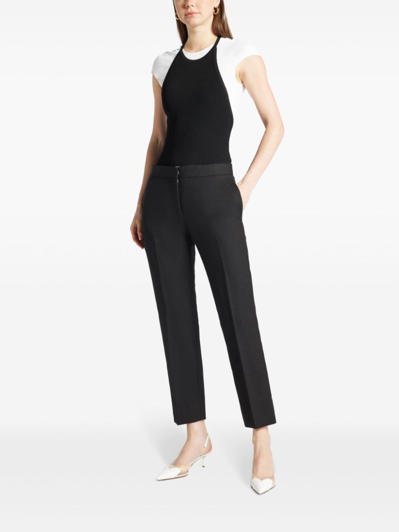Black Mid-rise Tailored Trousers