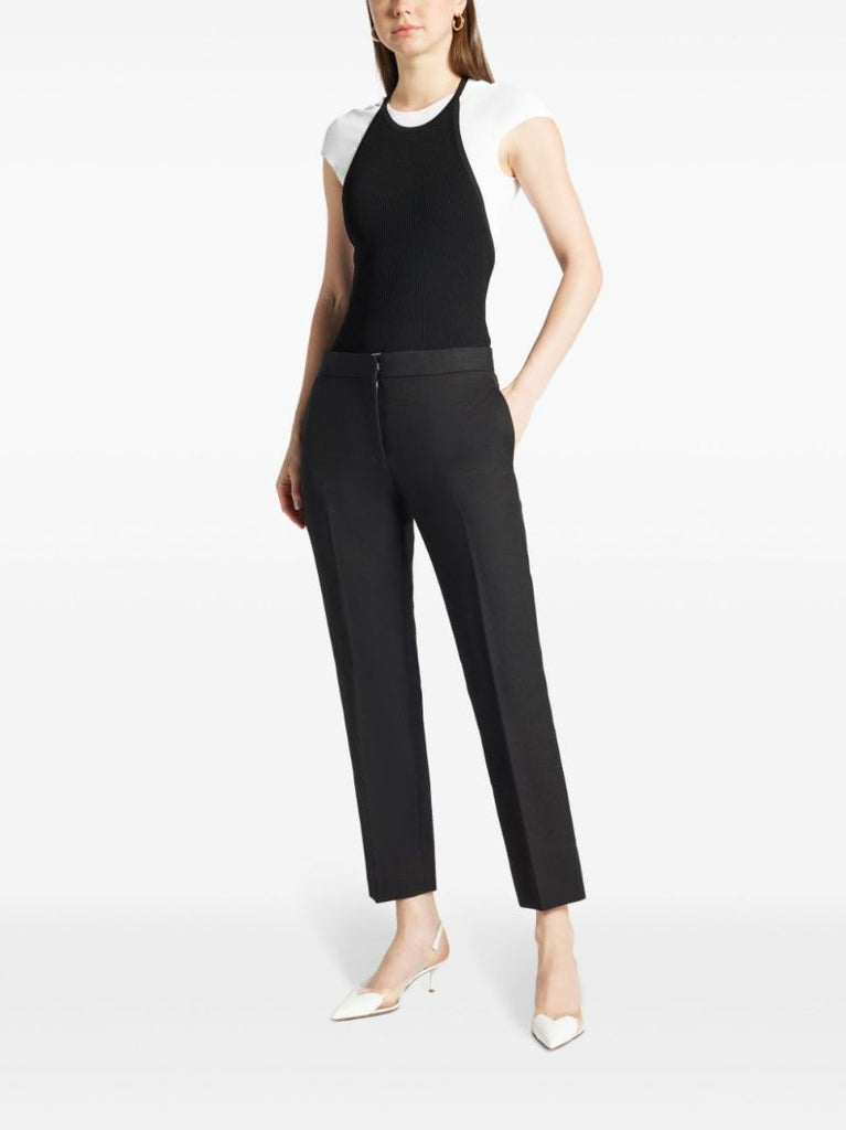 Black Mid-rise Tailored Trousers