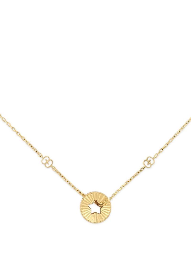 18k Yellow Gold Icon Star Necklace