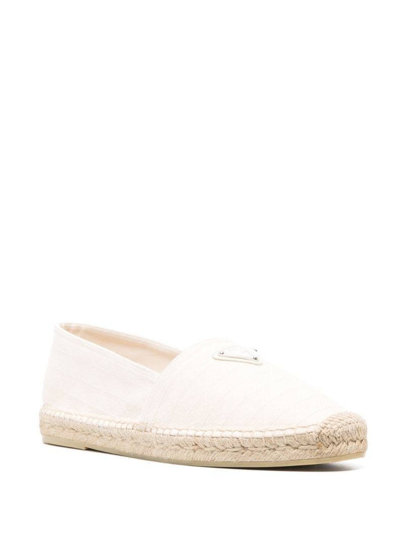 Beige Enamel-logo Espadrilles