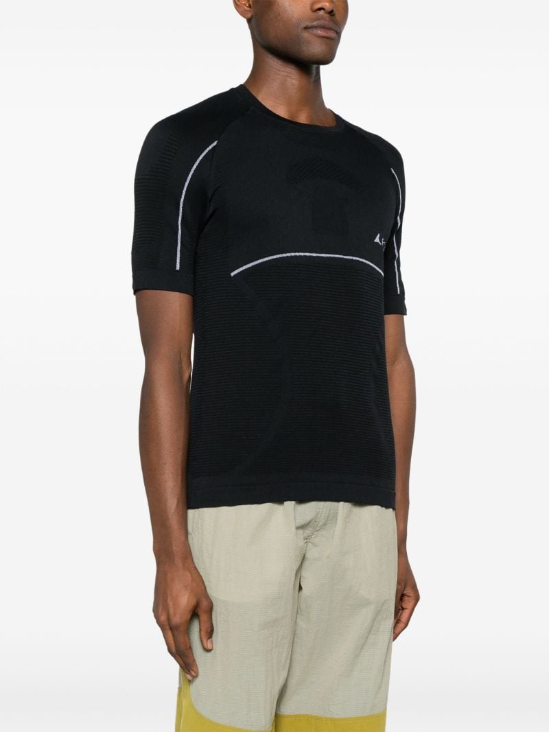 Black Fungi Fine Ribbed T-shirt