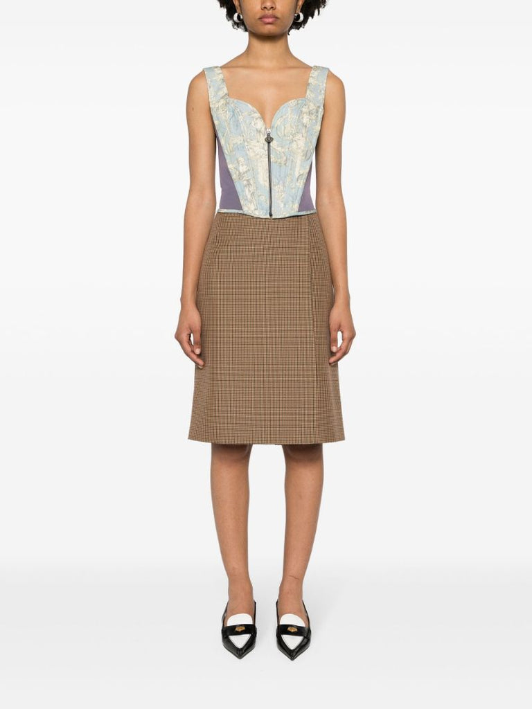 Blue Classic Cotton Corset Top