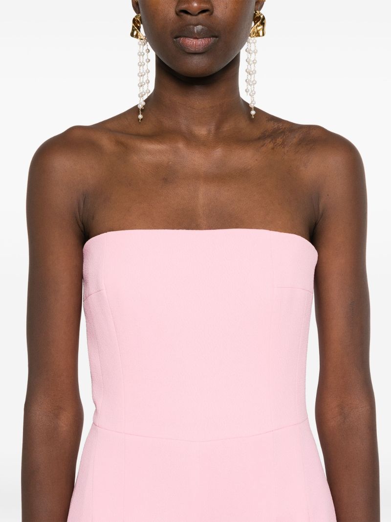 Pink Strapless Tailored Jumpsuit