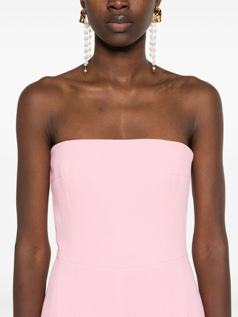 Pink Strapless Tailored Jumpsuit