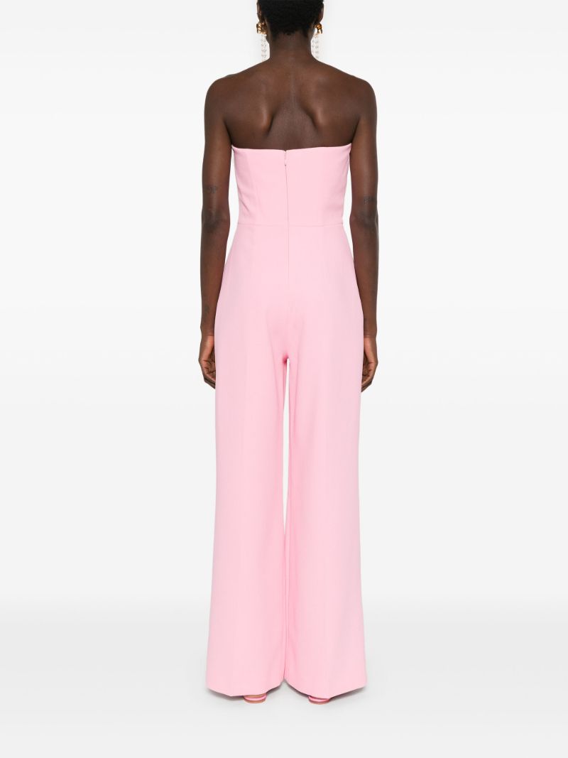 Pink Strapless Tailored Jumpsuit