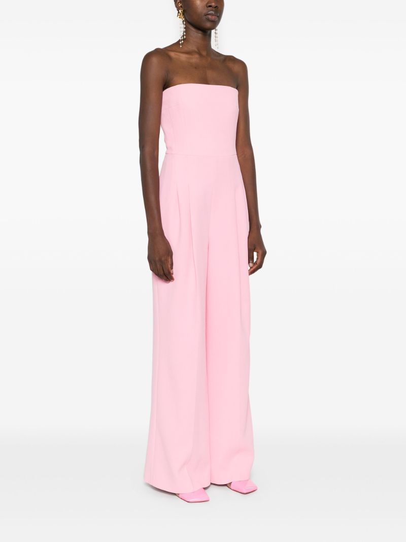 Pink Strapless Tailored Jumpsuit